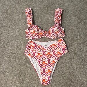Maeve by anthropology high waisted swim suit
